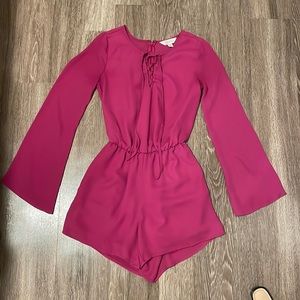 Pink Long Sleeve Romper